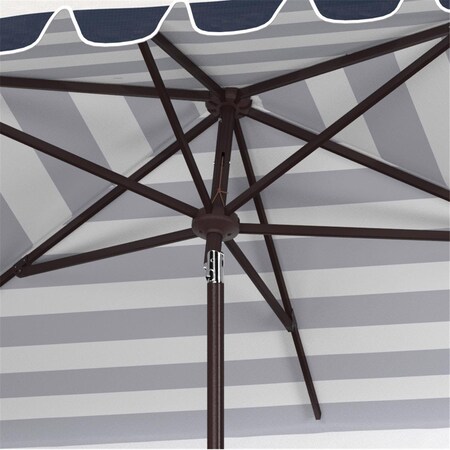 Safavieh 6.5 x 10 in. Venice Rectangle Umbrella Navy & White PAT8311C